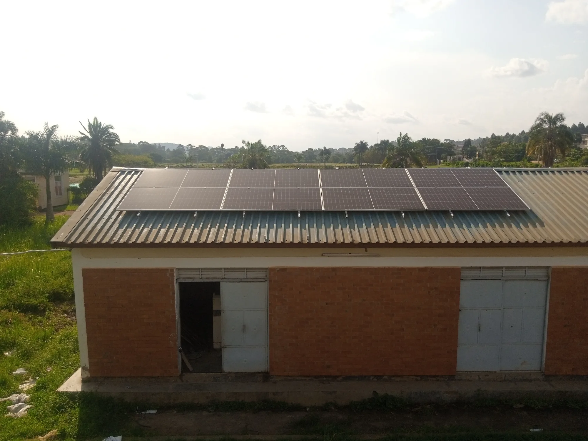 Solar-powered charging point for an electric boda-boda fleet in Uganda